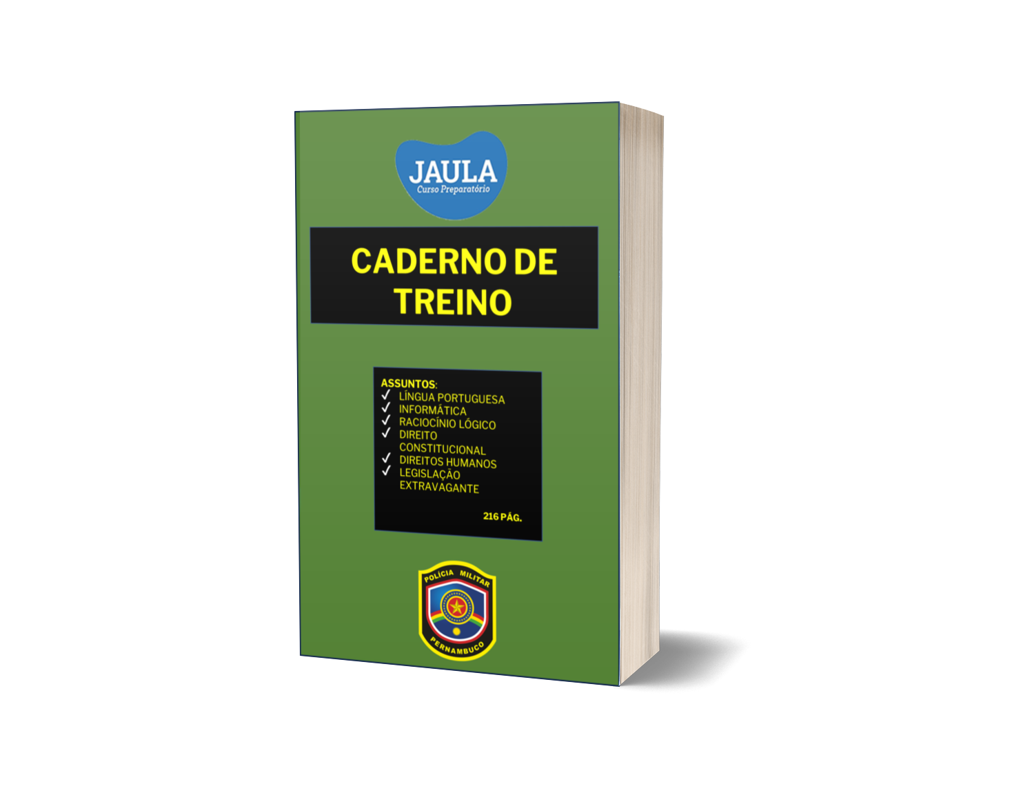 CADERNO DE TREINO/POLÍCIA MILITAR DE PERNAMBUCO/INSTITUTO AOCP
