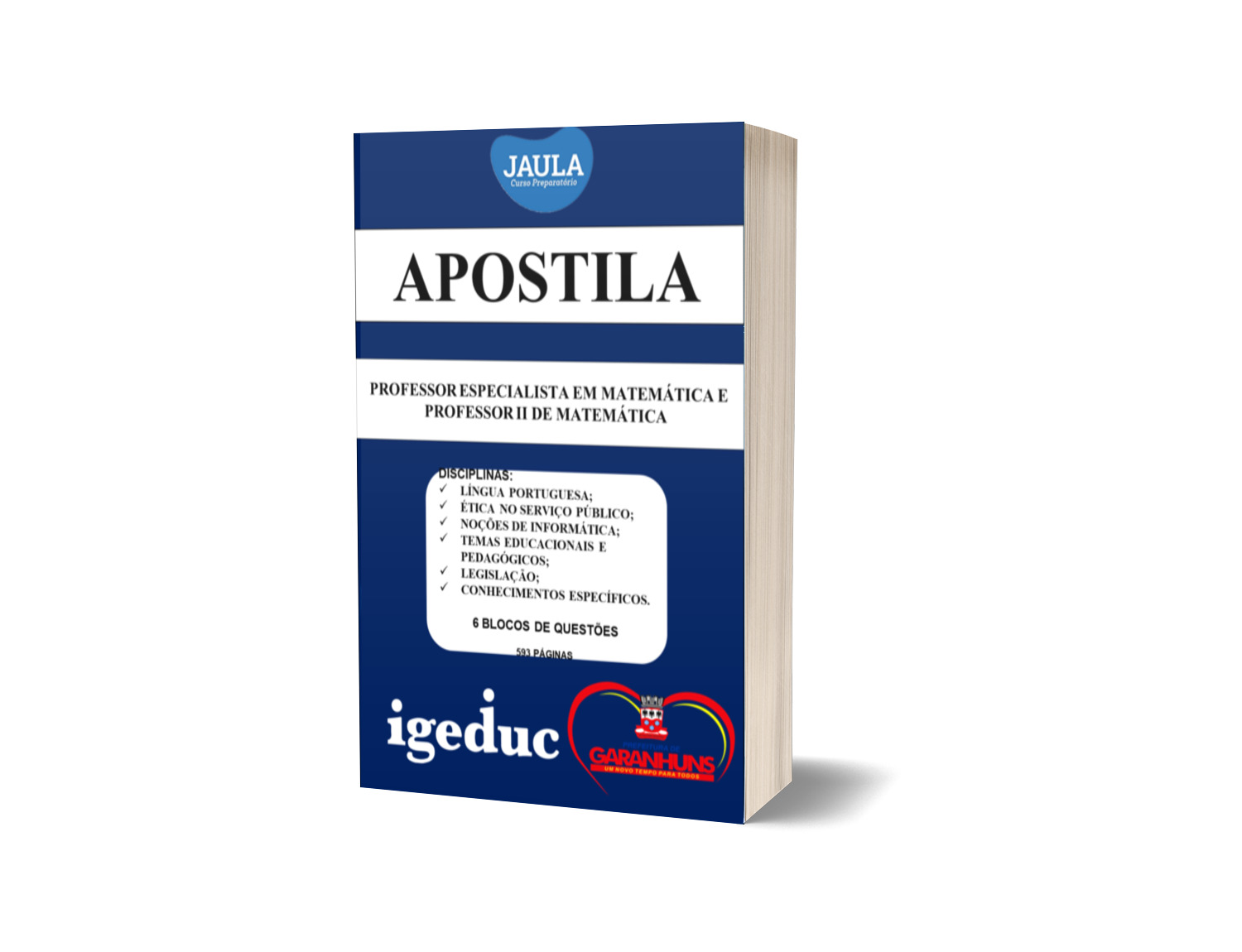 APOSTILA/ PROFESSOR ESPECIALISTA EM MATEMÁTICA E PROFESSOR II DE MATEMÁTICA/ GARANHUNS-PE
