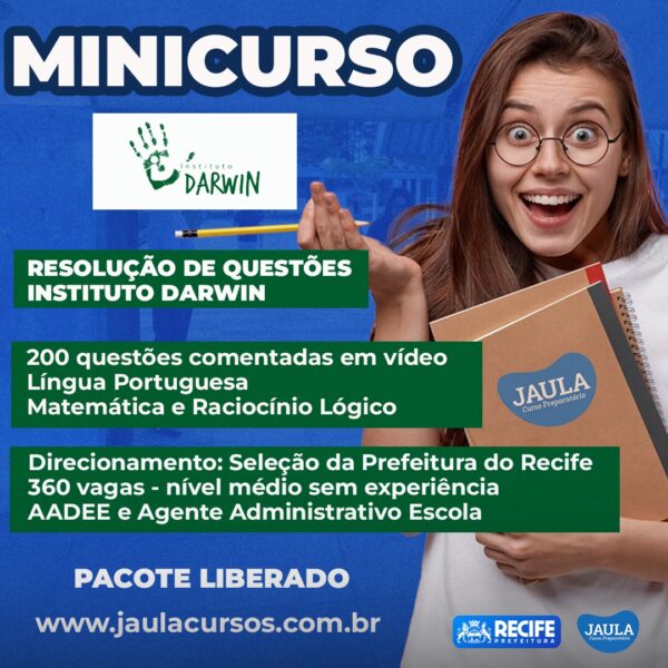 RESOLUÇÃO DE QUESTÕES – INSTITUTO DARWIN