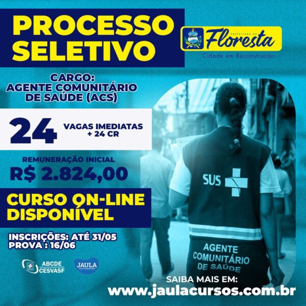 MUNICÍPIO DE FLORESTA-PE/ AGENTE COMUNITÁRIO DE SAÚDE/ CEVASF