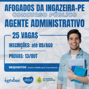 AGENTE ADMINISTRATIVO - IGEDUC - AFOGADOS DA INGAZEIRA - PE