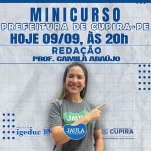 MINICURSO – PROVA DISCURSIVA (IGEDUC) – CUPIRA-PE