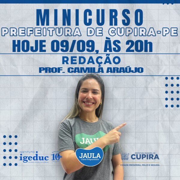 MINICURSO – PROVA DISCURSIVA (IGEDUC) – CUPIRA-PE