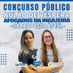 AULÃO DE VÉSPERA (IGEDUC) - AFOGADOS DA INGAZEIRA-PE