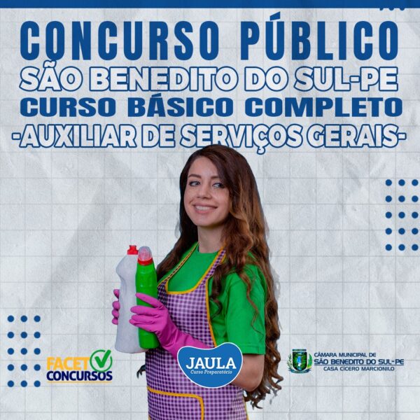 AUXILIAR DE SERVIÇOS GERAIS (FACET) - SÃO BENEDITO DO SUL-PE