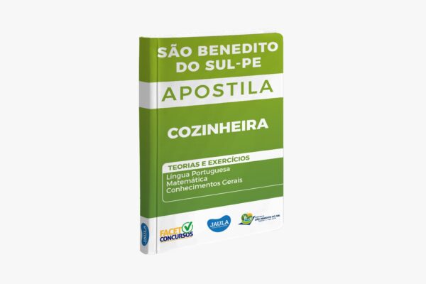 APOSTILA/ COZINHEIRA/ FACET/ SÃO BENEDITO DO SUL-PE