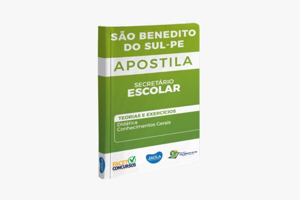 APOSTILA/ SECRETÁRIO ESCOLAR/ FACET/ SÃO BENEDITO DO SUL-PE