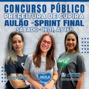 AULÃO CUPIRA (IGEDUC) - LÍNGUA PORTUGUESA; CONHECIMENTOS PEDAGÓGICOS E REDAÇÃO