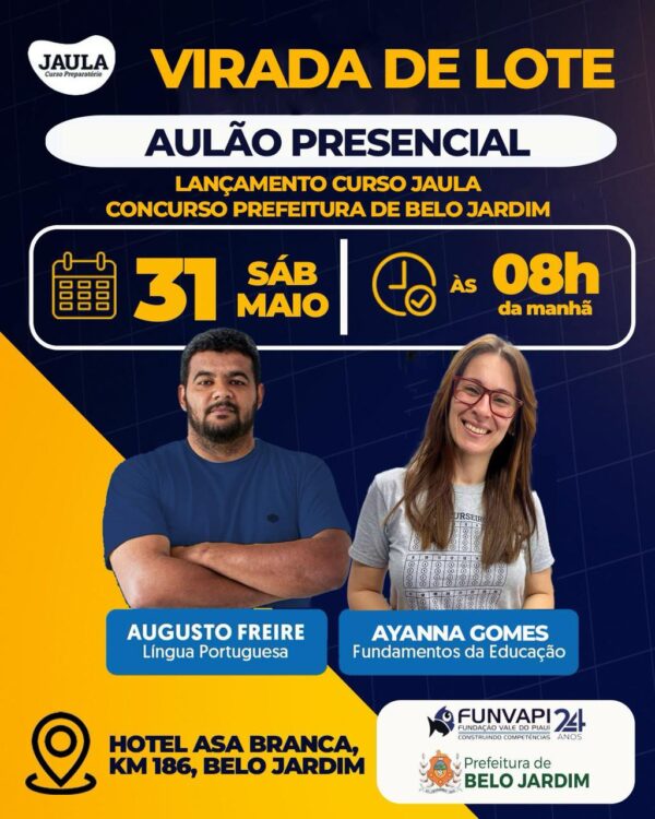 AULÃO BELO JARDIM - PRESENCIAL - CONCURSO PÚBLICO