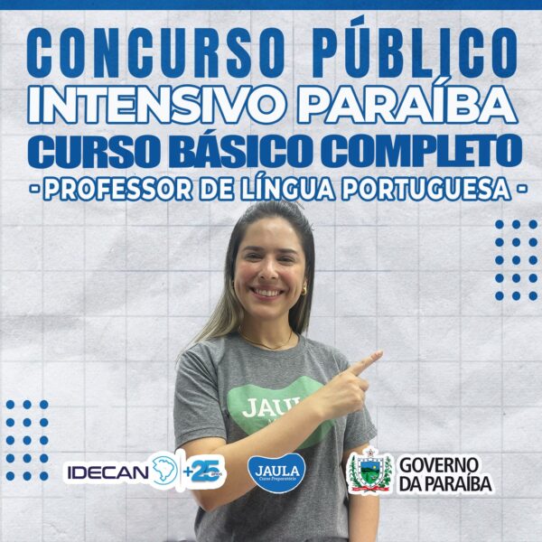 INTENSIVO PARAÍBA - PROFESSOR LÍNGUA PORTUGUESA - IDECAN