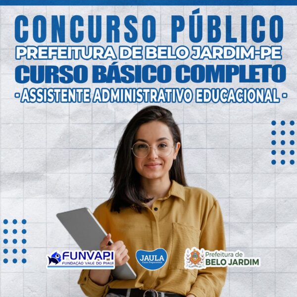 ASSISTENTE ADMINISTRATIVO EDUCACIONAL - BELO JARDIM - FUNVAPI