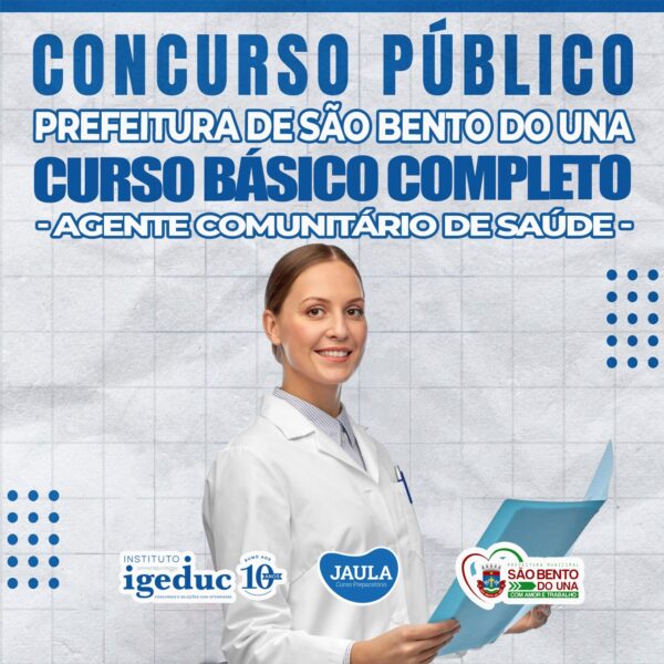 AGENTE COMUNITÁRIO DE SAÚDE (ACS) – SÃO BENTO DO UNA/PE – IGEDUC